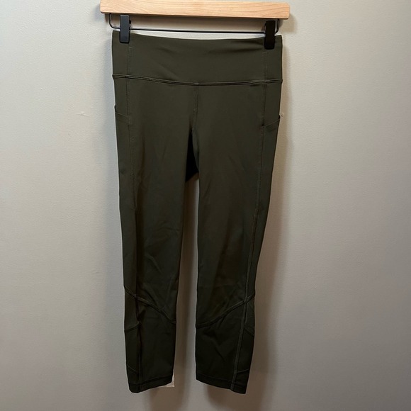 Lululemon Pace Rival Crop‎ *Full-On Luxtreme 22" Dark Olive size 4 - Picture 1 of 5